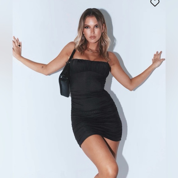 NWT Princess Polly Penney Black Mini Dress - Size 0 - Picture 1 of 12